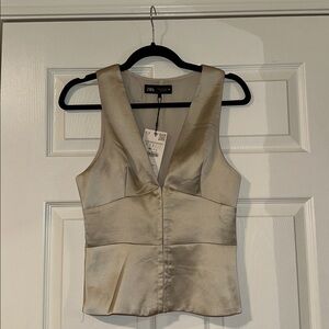 Zara Women's Elegant Cream Blouse